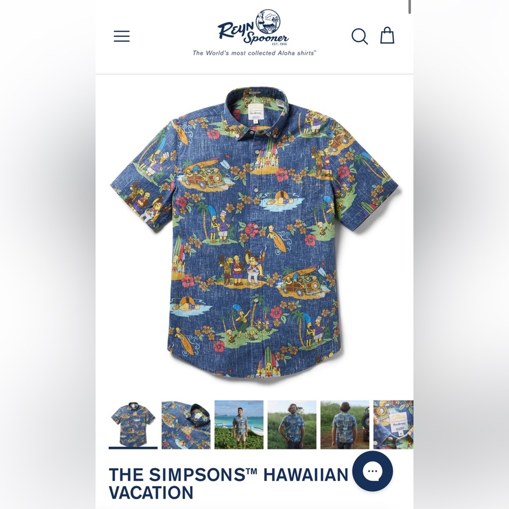 Reyn Spooner X Simpsons Button Down Shirt
